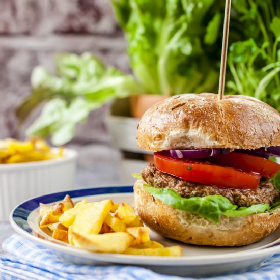 Spiced Harissa Pork Burgers