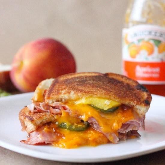 Peach Ham & Cheese Grilled