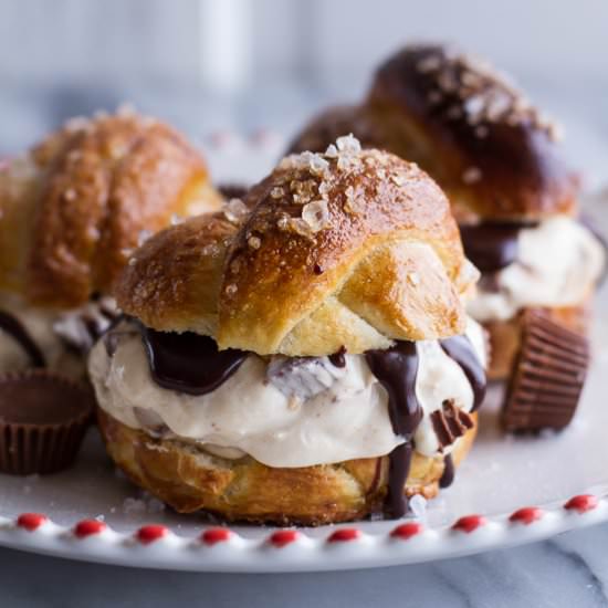 Soft Pretzel Ice cream Sammie