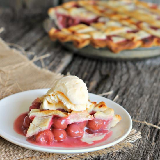 Homemade cherry pie