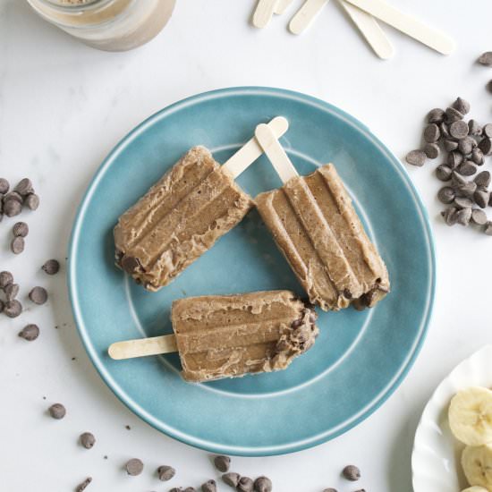 Mocha Banana Popsicles