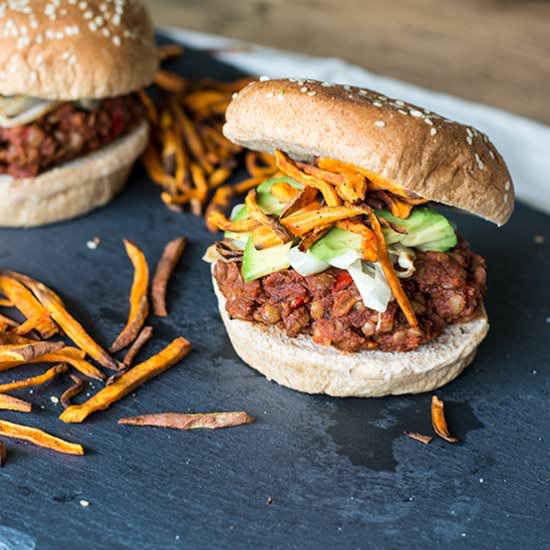 Vegetarian Lentil Sloppy Joes
