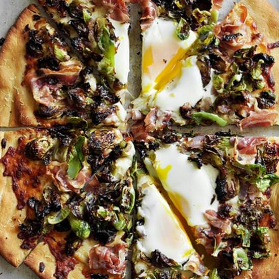 Brussels Sprouts and Pancetta Pizza