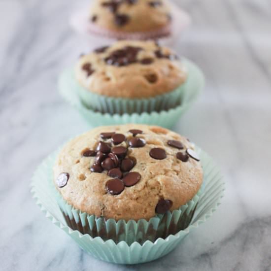 Banana Chocolate GF Vegan Muffins