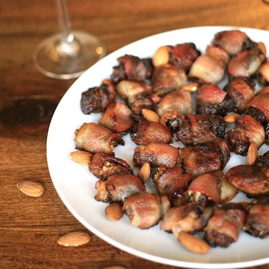 Bacon Wrapped Stuffed Dates