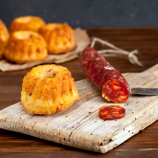 Chorizo and Hazelnut Mini Cakes