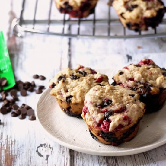 Raspberry and Carob Muffins