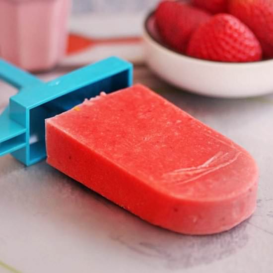 Strawberry Popsicles