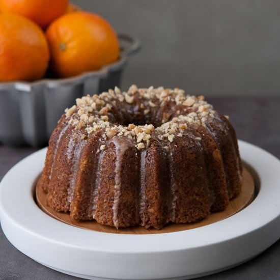 Orange Walnut Olive Oil Cake