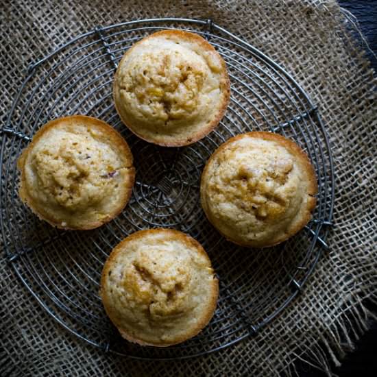 Brown Butter Nectarine Muffins