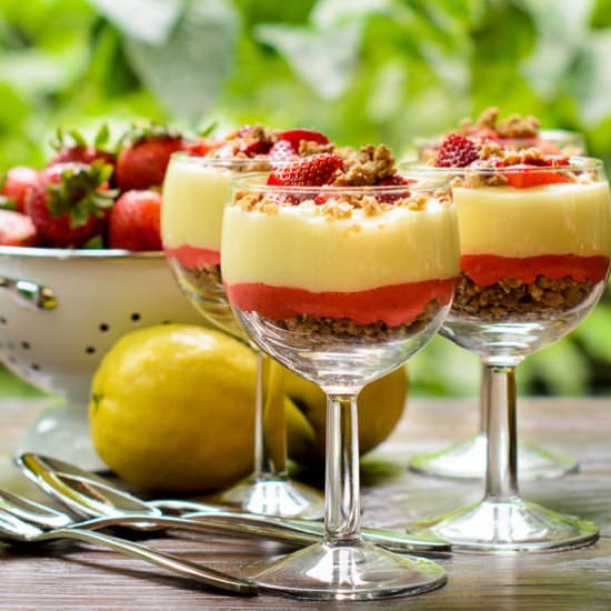 Lemon and Strawberry Parfaits