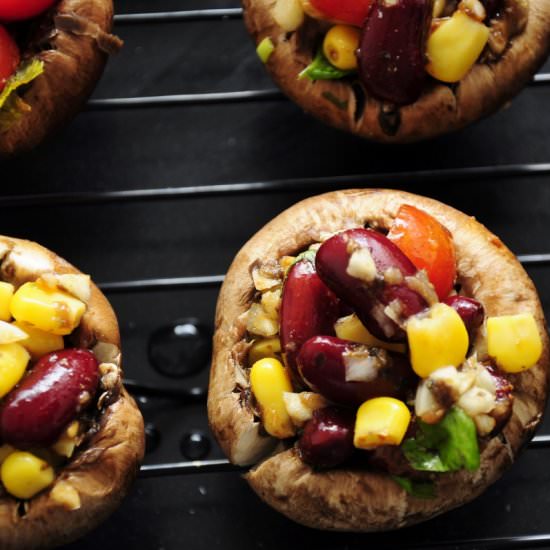 Easy Mexican Stuffed Mushrooms