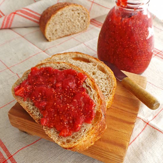 Strawberry & Peach Chia Jam