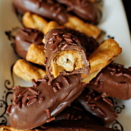 Peanut Butter and Chocolate Pretzel