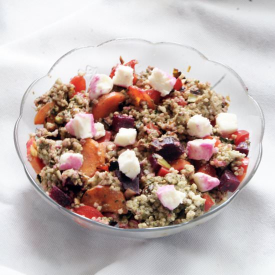 Salad with Millet Groats and Pesto