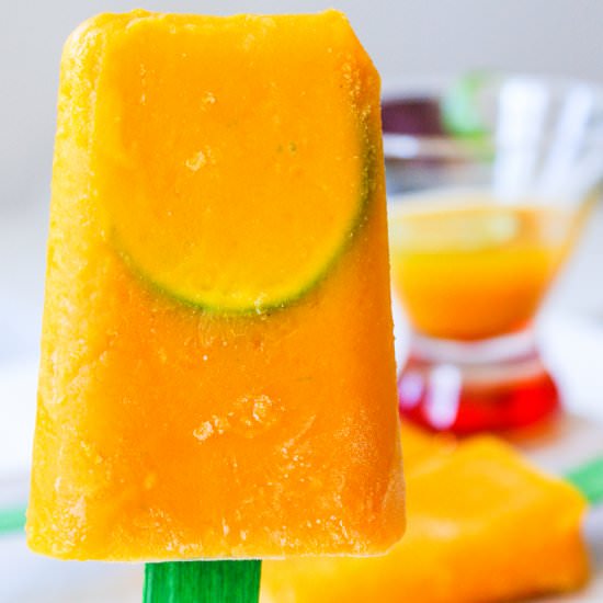 Mango On The Rocks Cocktail Ice Pop