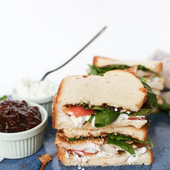 Fig-Goat Cheese Chicken Sandwiches