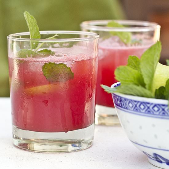 Watermelon, mint & lime cooler