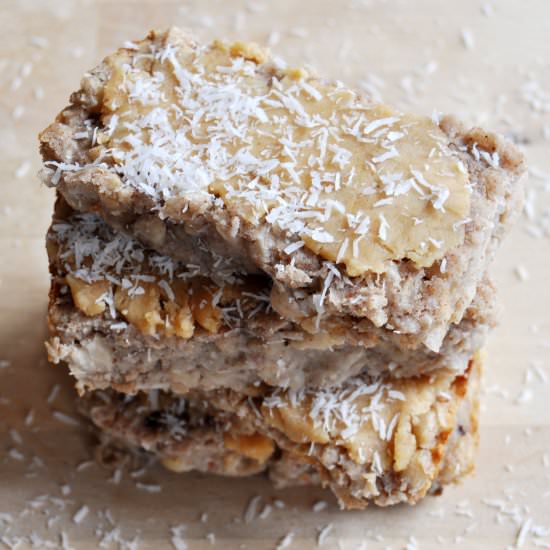 Cinnamon Raisin White Bean Blondies
