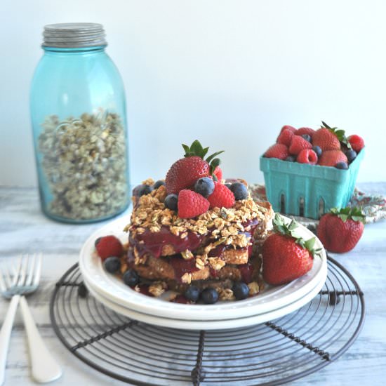 Vegan French Toast with Berry Syrup