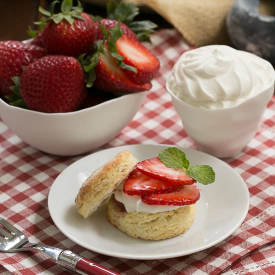 Double Strawberry Rose Shortcakes