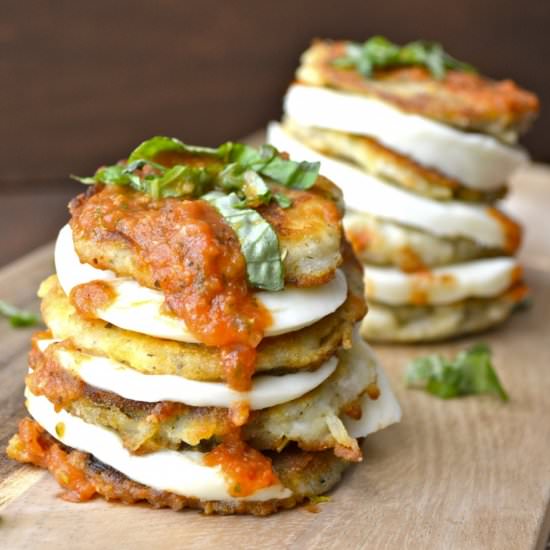 Eggplant Mozzarella Stacks