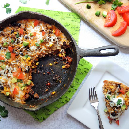 Skillet Mexican Pie with Homemade
