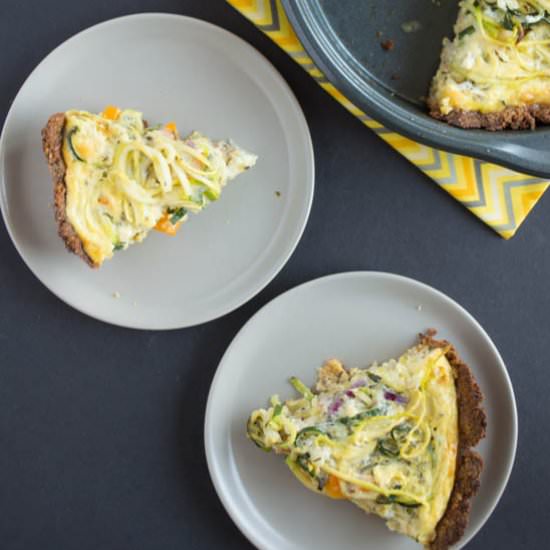 Zucchini Quiche & Almond Flax Crust
