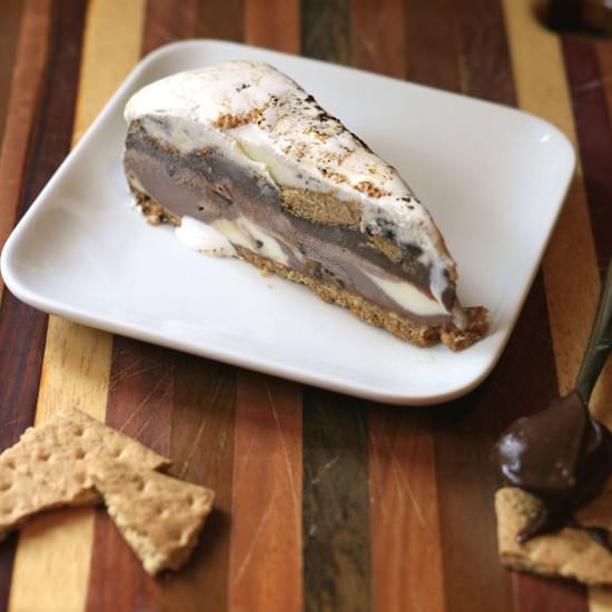 Smores Ice Cream Cake