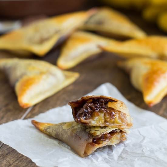 Banana Nutella Wontons