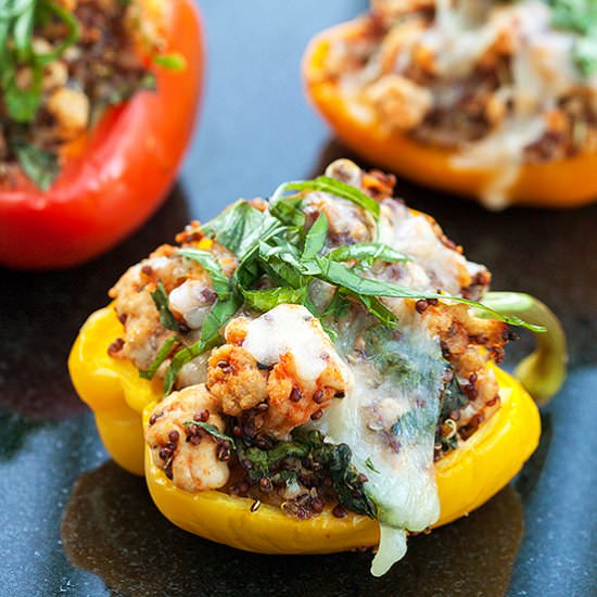 Turkey and Quinoa Stuffed Peppers
