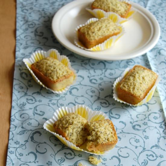 Orange Poppy Seed Financiers