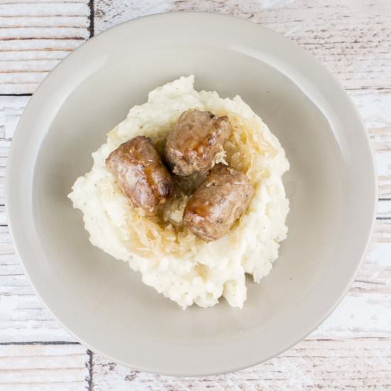 Slow Cooked Sausage and Sauerkraut