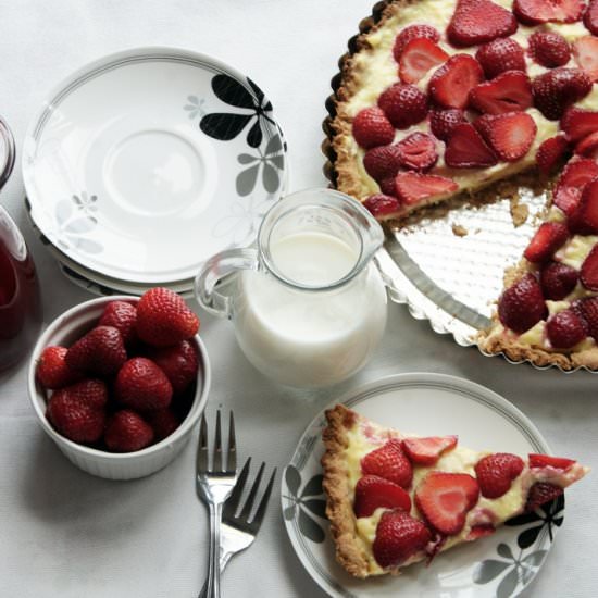 Tart with Strawberries and Vanillia