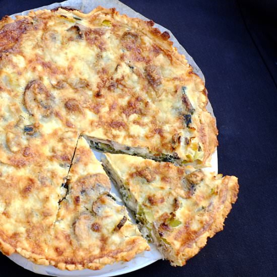 Leek and Mushroom Quiche