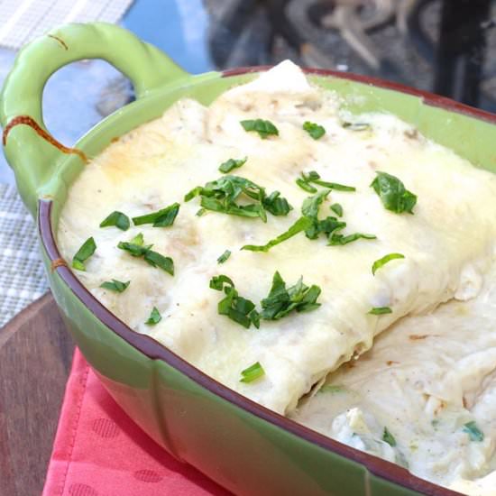 Chicken and Spinach Enchiladas