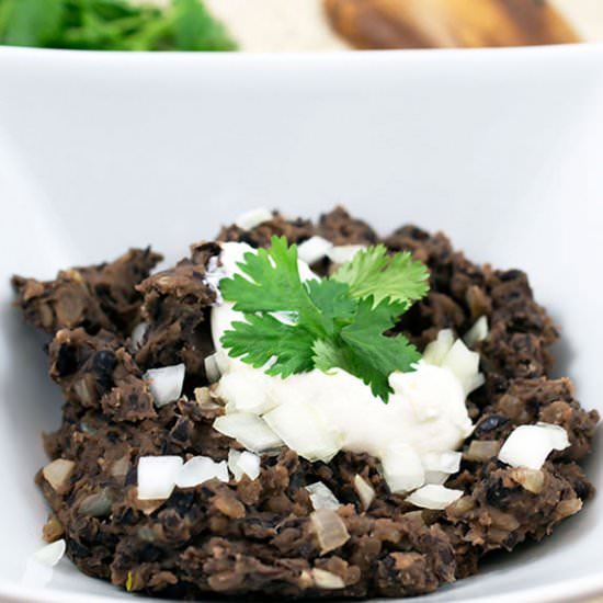 Homemade Refried Black Beans