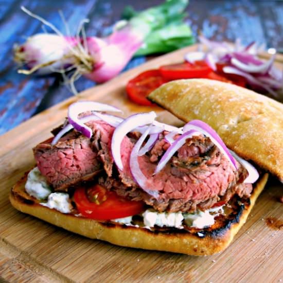 Gyro Style Steak Sandwiches