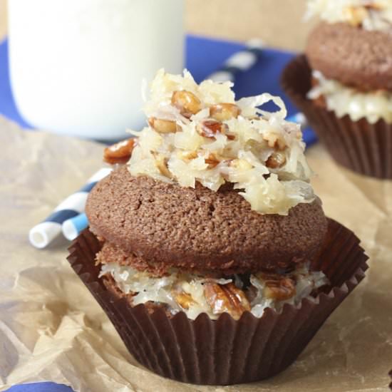 German Chocolate Cupcakes