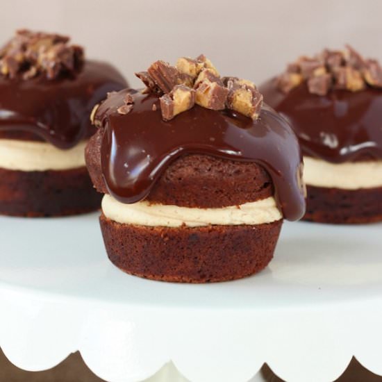 chocolate peanut butter cupcakes