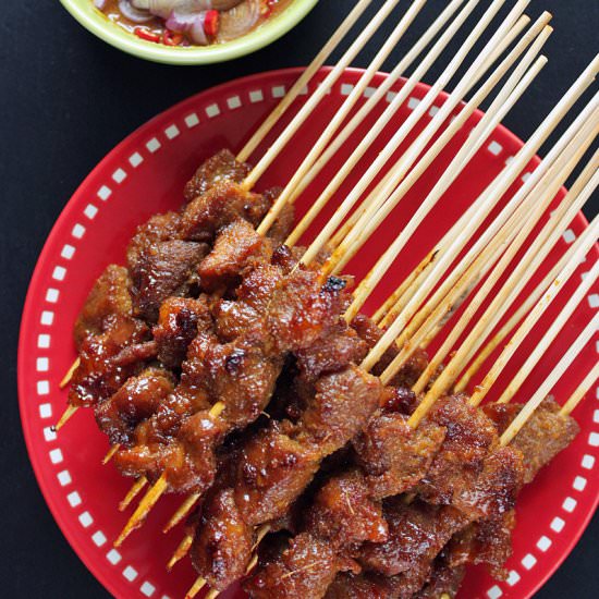 Indonesian pork satay