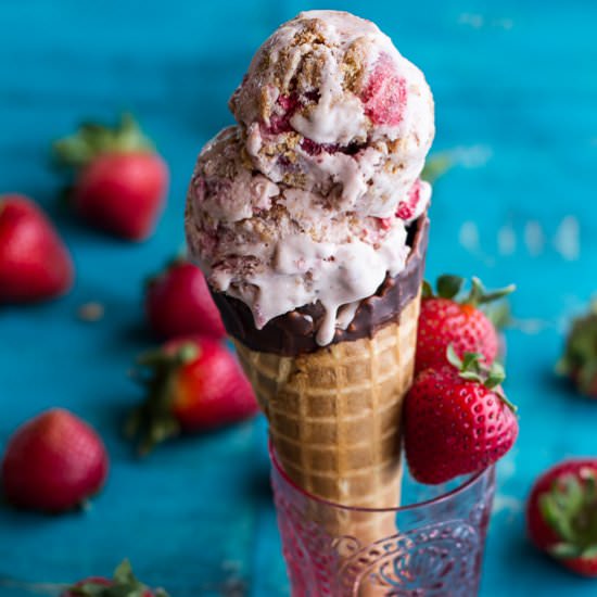 Caramelized Strawberry ice cream