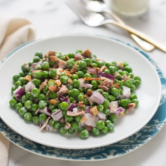 Pea Salad with Bacon and Almonds
