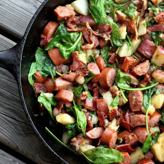 Potato Kielbasa Skillet