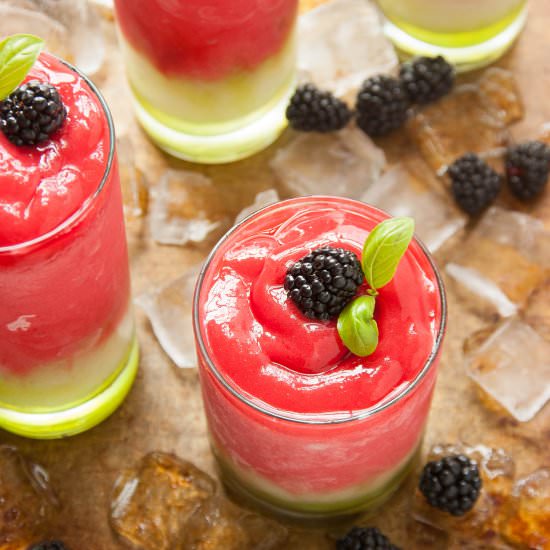 Frozen Blackberry Basil Lemonade