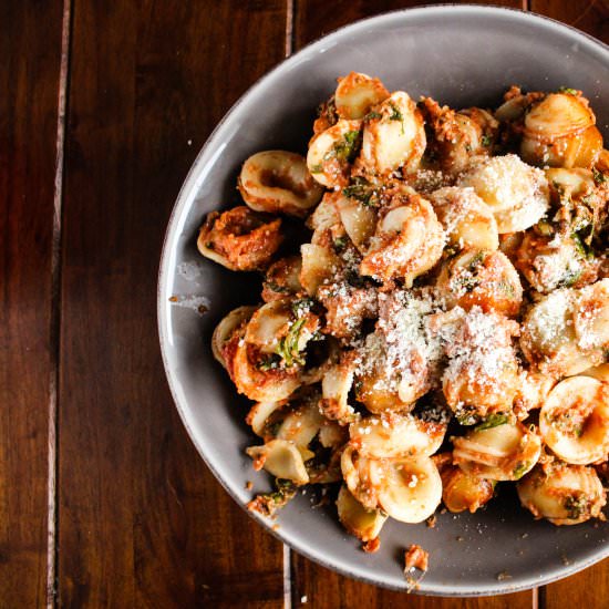 Cheese and Spinach Pasta Bake