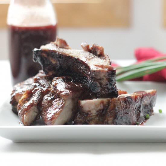Blueberry BBQ Pork Ribs