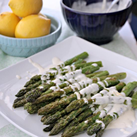 Roasted Asparagus with Lemon Aioli