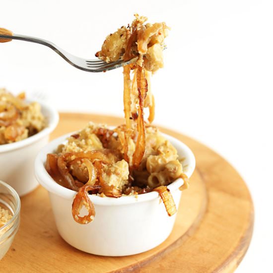 Vegan Caramelized Onion Mac n’ Cheese