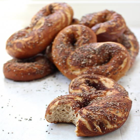 Honey Wheat Chia Soft Pretzels